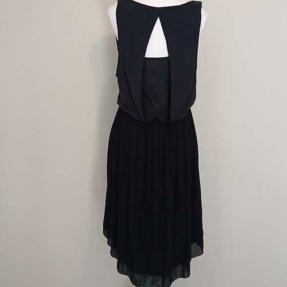 Free People Cowl Neck Sleeveless Two Timer Dress Open Back Black Size Medium - Picture 5 of 11
